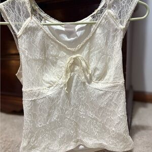 No Boundaries Cream Lace Blouse